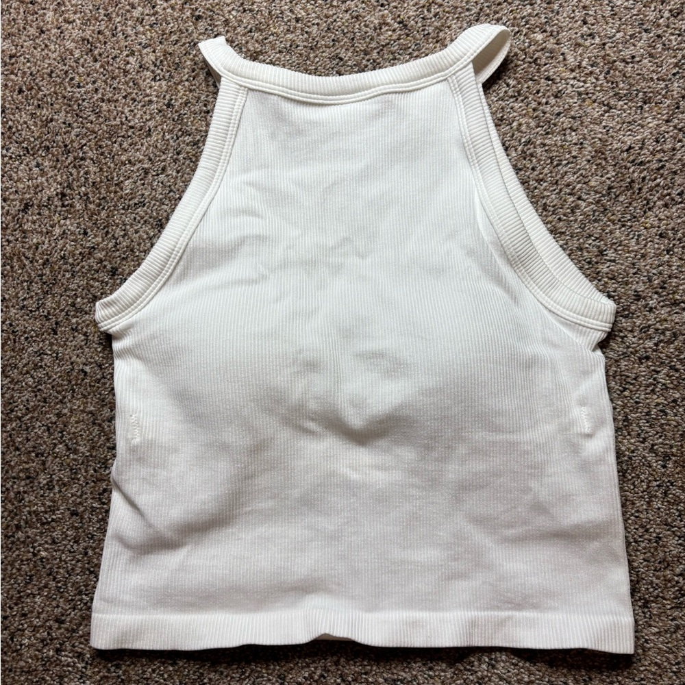 Women's White Sleeveless Top